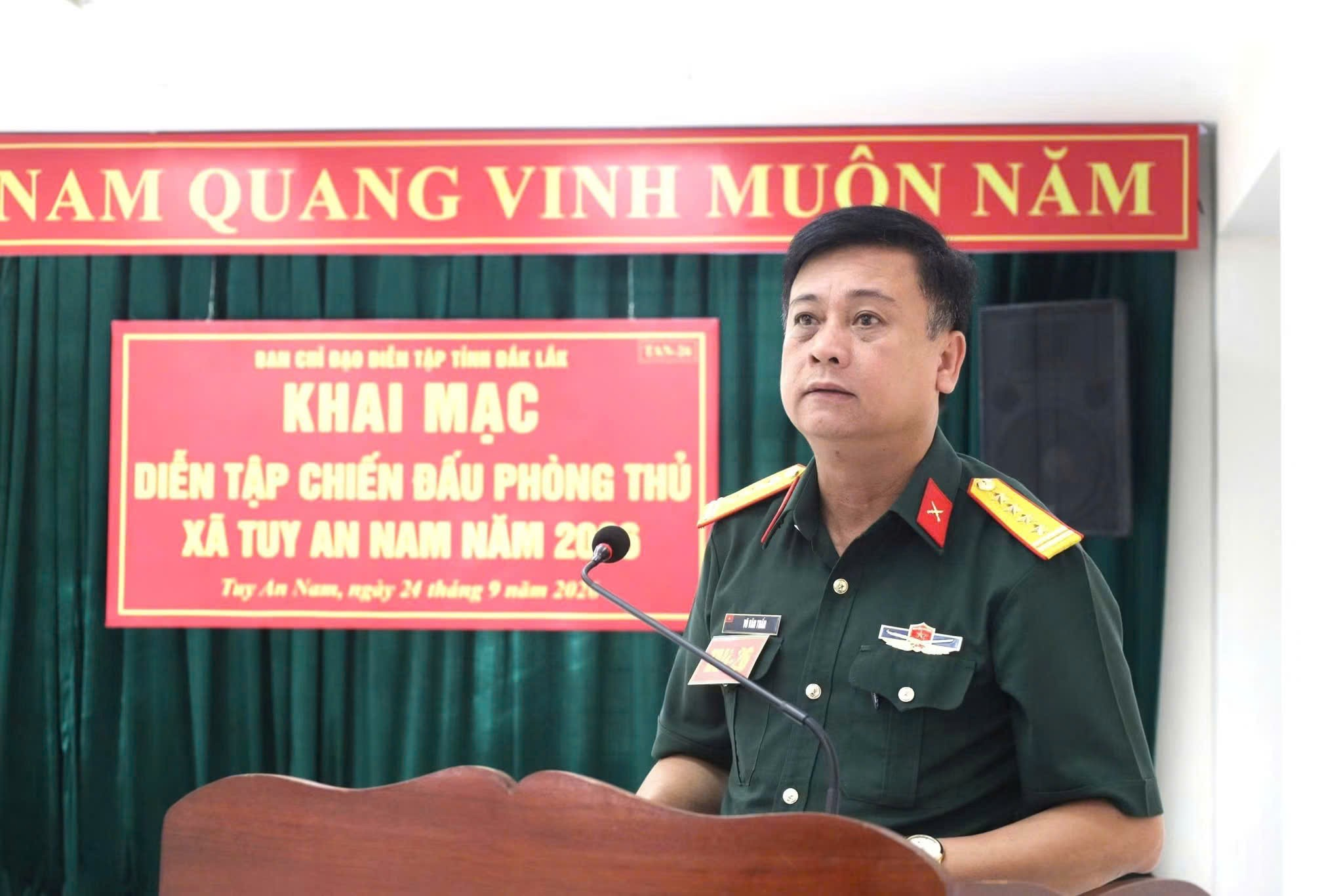 Xã Tuy An Nam khai mạc diễn tập chiến đấu phòng thủ năm 2026